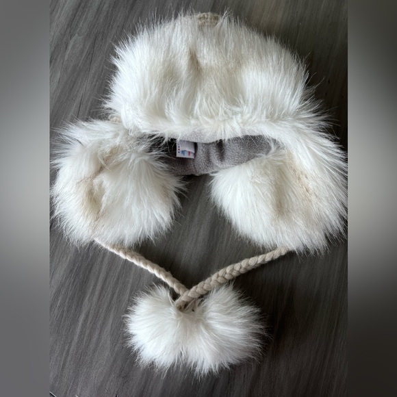 Screamer Magnolia Faux Fur Long Braid Pom Pom Knit Trapper Hat - Picture 3 of 7